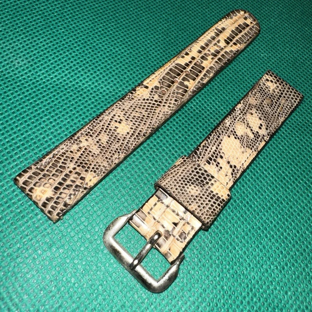 Genuine Lizard Skin Watch Strap Band 20mm Tan Brown Exotic Leather Replacement